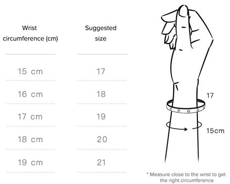 cartier bracelet sizing chart|cartier size chart printable.